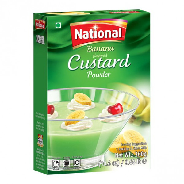 National - Banana Custard Powder - Bananenpuddingpulver - 300gr.